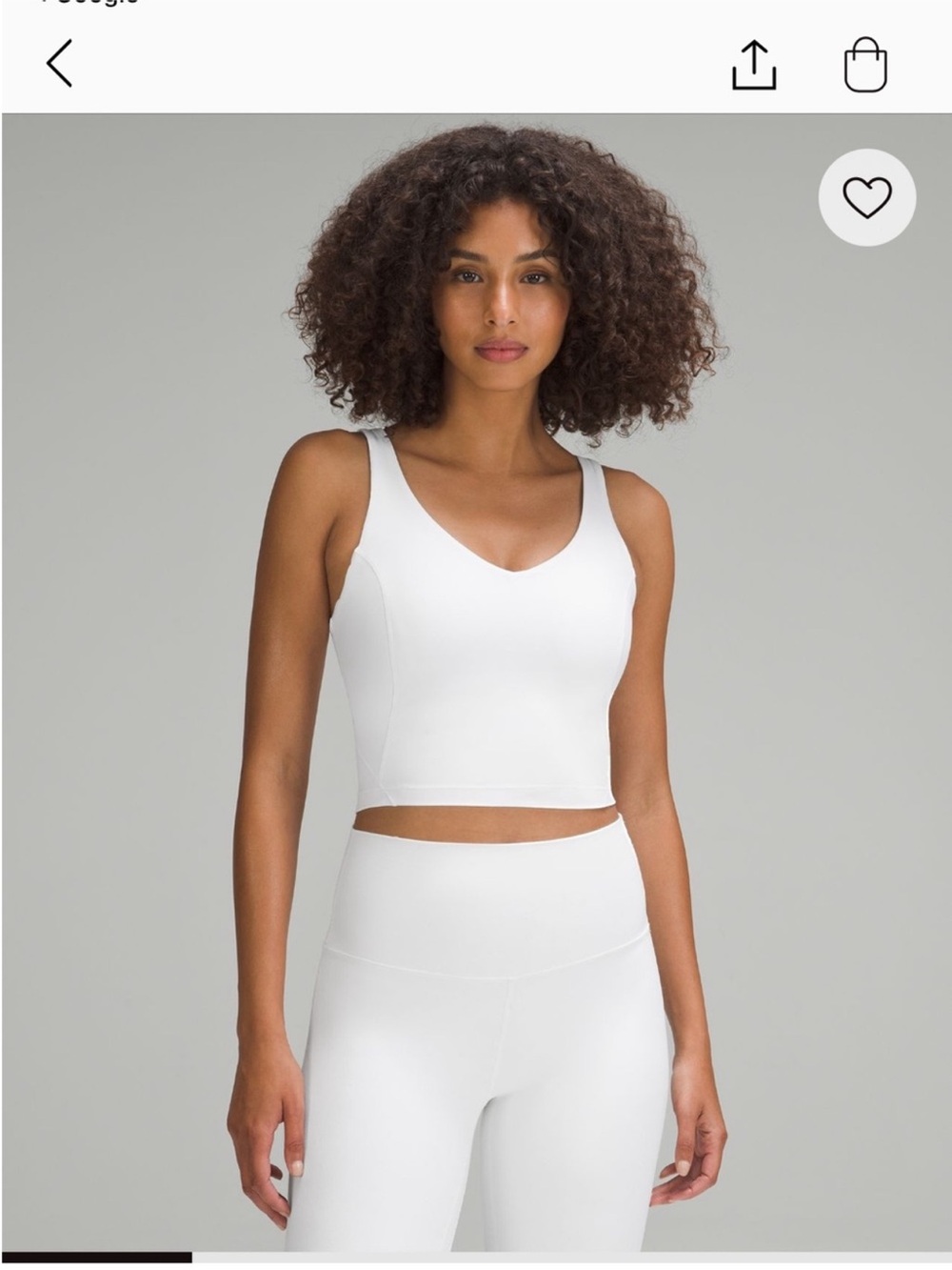 lululemon athletica Light White Align Crop Tank